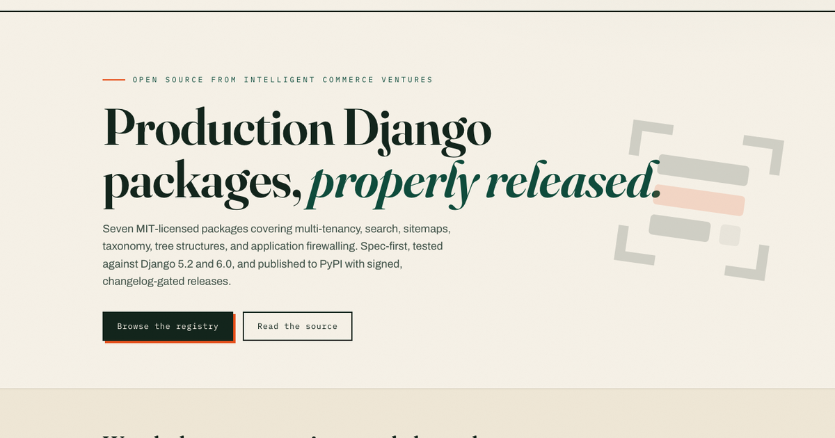 ICV OSS: An Open-Source Django Package Ecosystem